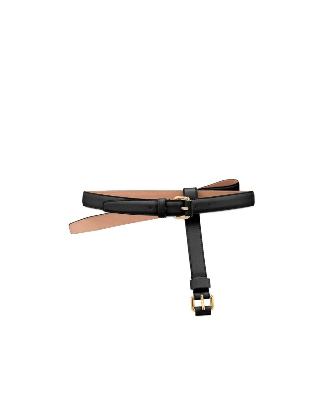 Moschino Black Double-Buckle Belt