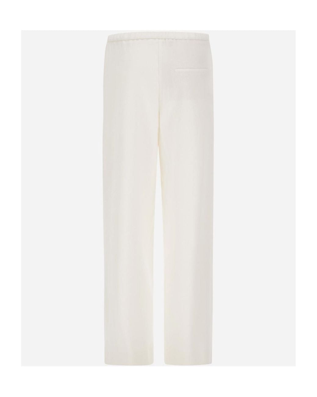 Herno White Drawstring Trousers