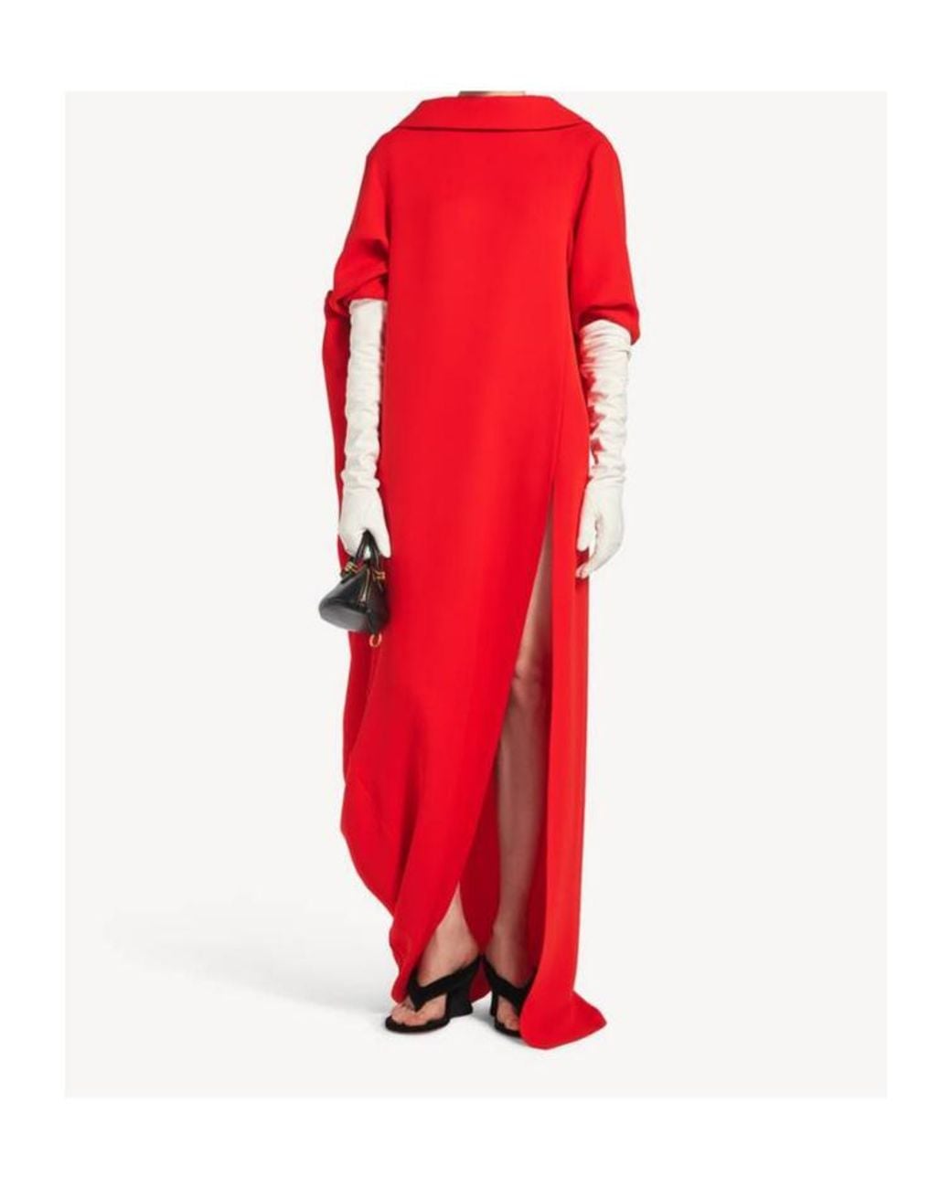 Balenciaga Red Draped Dress