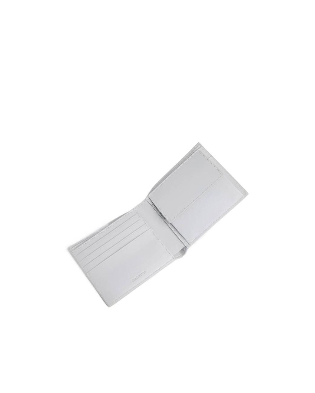Balenciaga White Logo Printed Bi-Fold Wallet for men