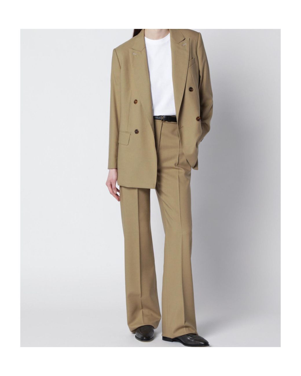 Max Mara Natural Casual Pants With Belt Loops