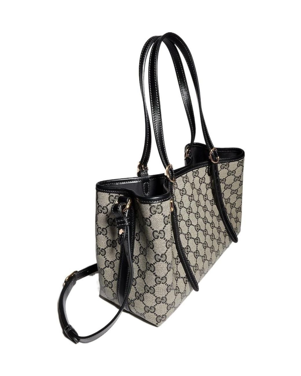 Gucci Black Gg Emblem Medium Tote Bag