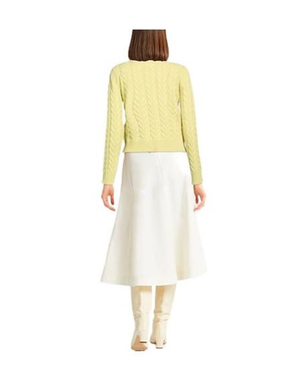 Max Mara Yellow Solidcolor Cashmere Knit Sweater