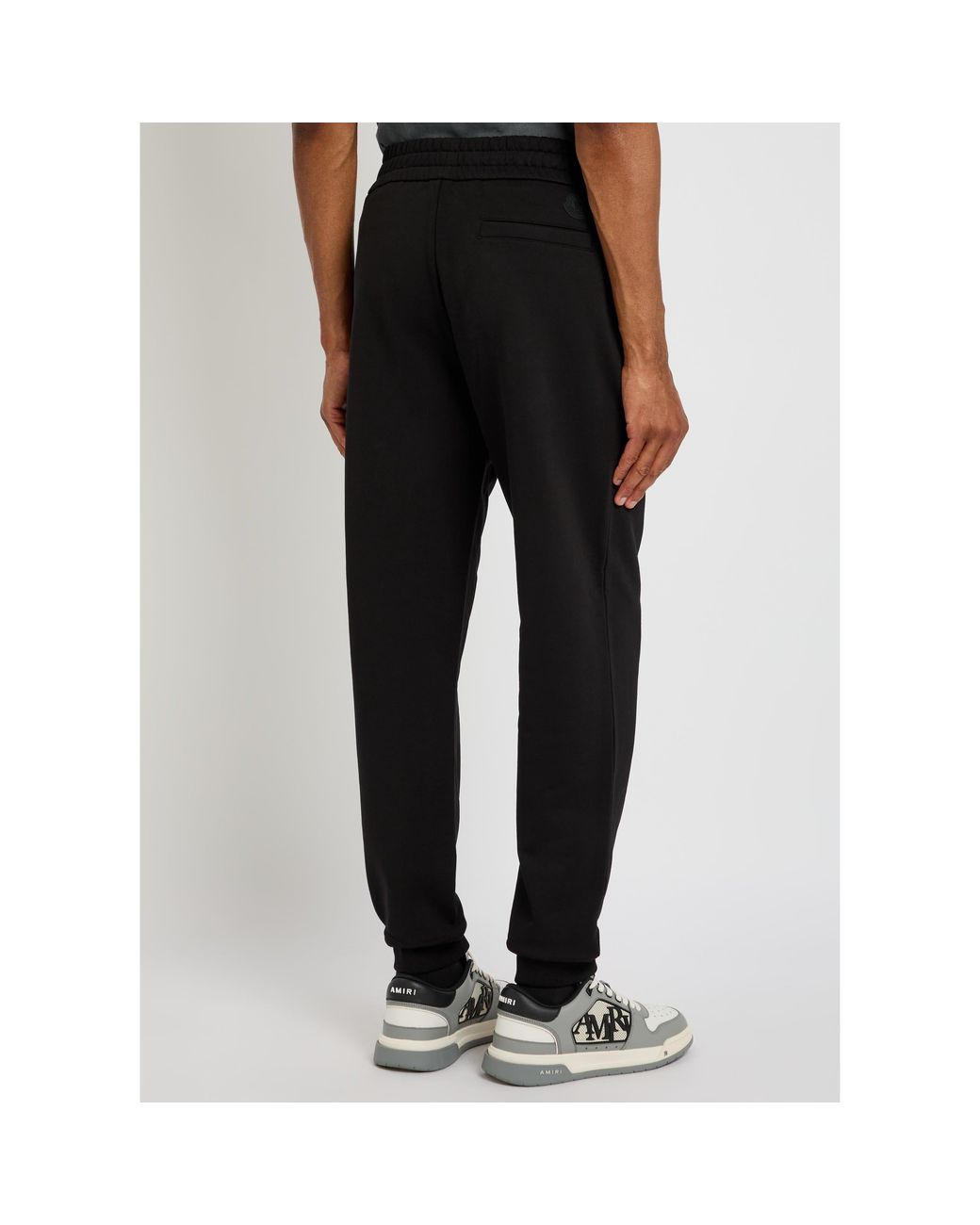 Moncler Black Cotton Slim-Fit Joggers for men