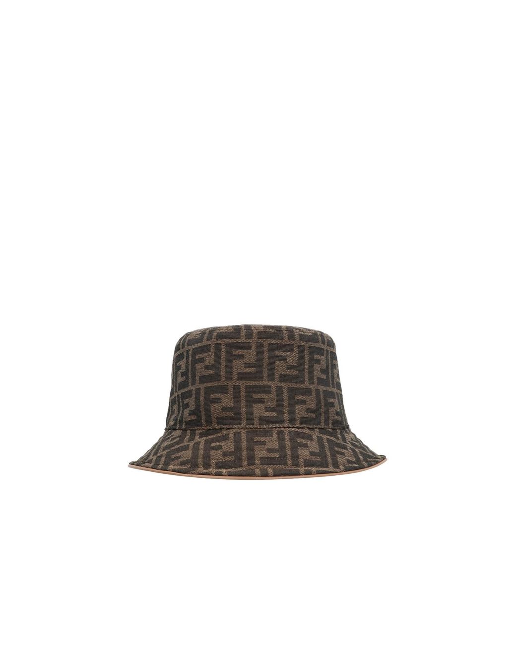 Fendi Brown Ff Jacquard Bucket Hat