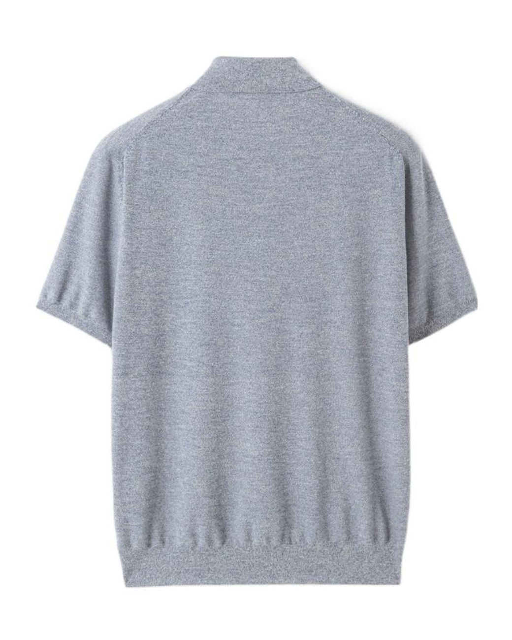 Loro Piana Blue Tartana Polo Shirt for men