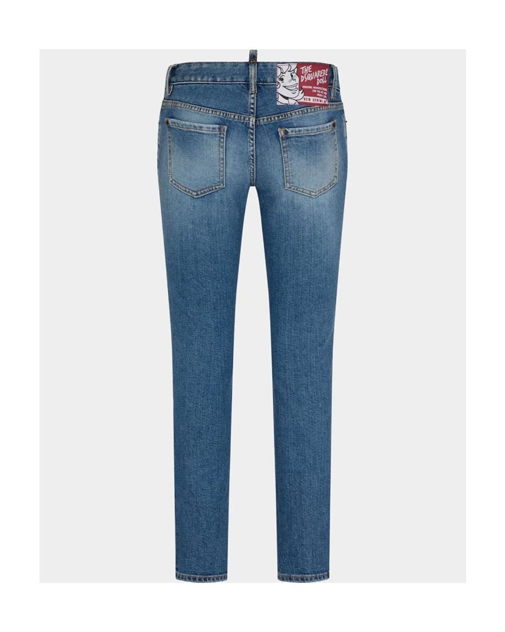 DSquared² Blue Medium Perppy Wash Jennifer Jeans