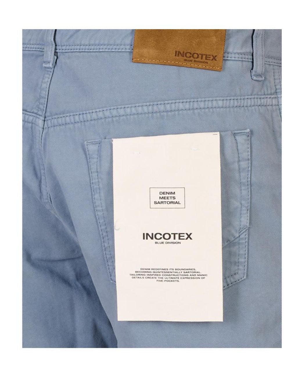 Incotex Blue Logo-Patch Straight-Leg Jeans for men
