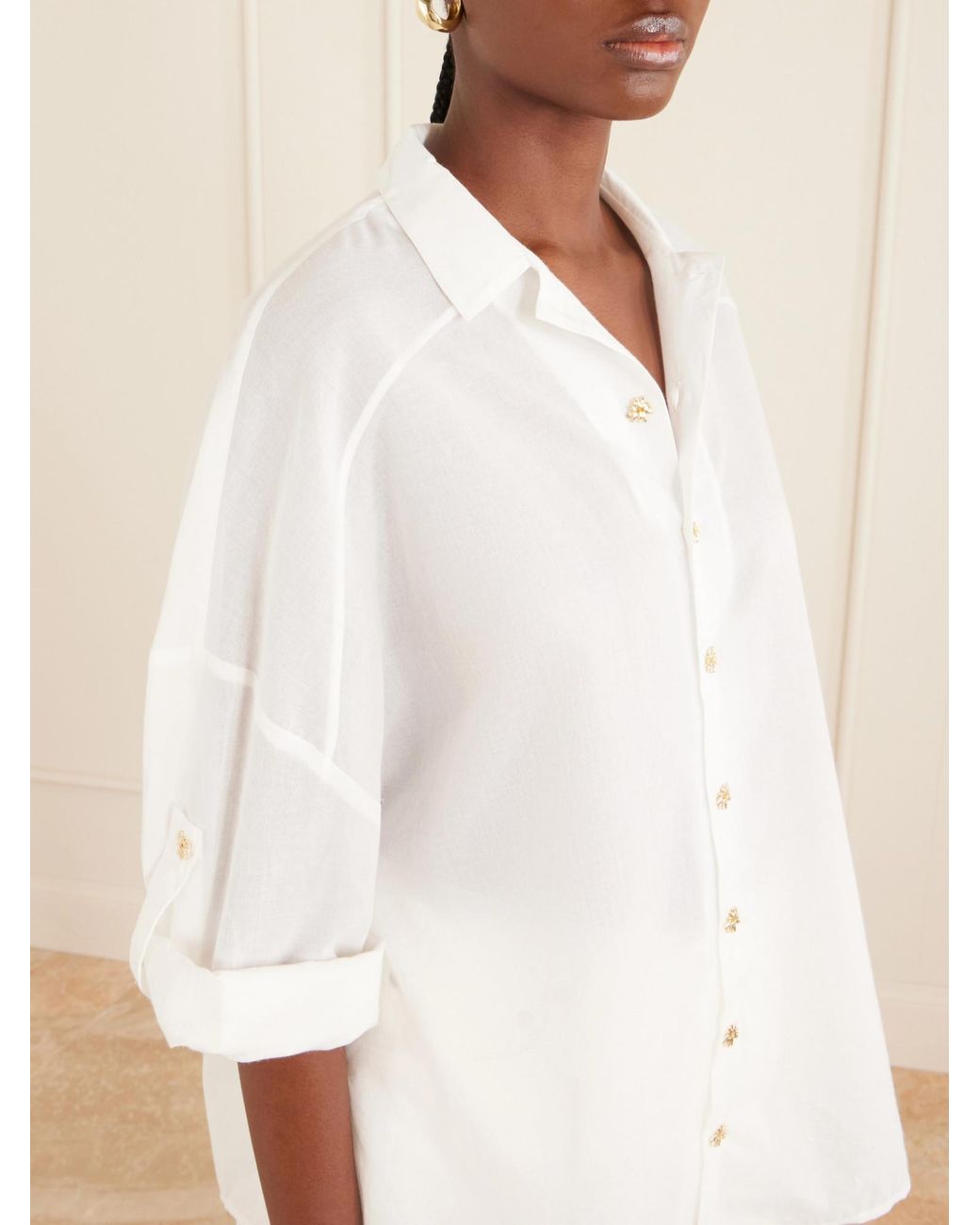 Donde Esteban White Long-Sleeved Shirt