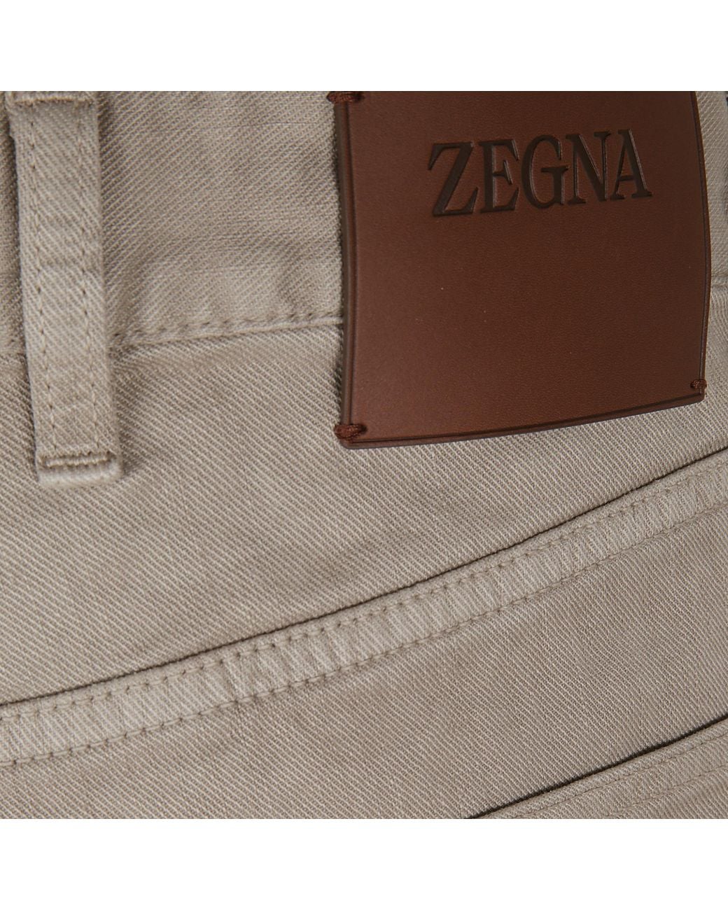 Zegna Natural Jeans With Belt Loops for men
