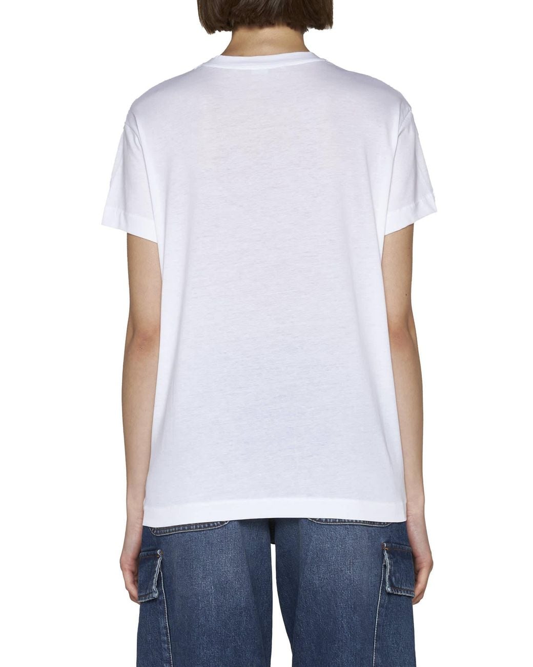 Stella McCartney White Round-Necked T-Shirt