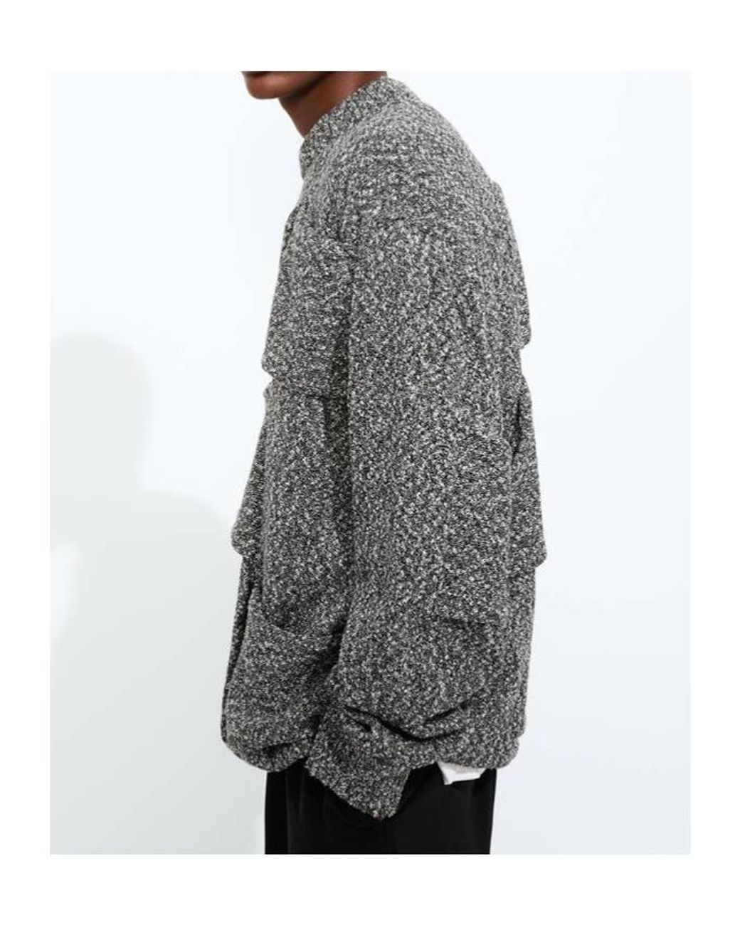 Bottega Veneta Gray Cotton Intrecciato Sweater for men