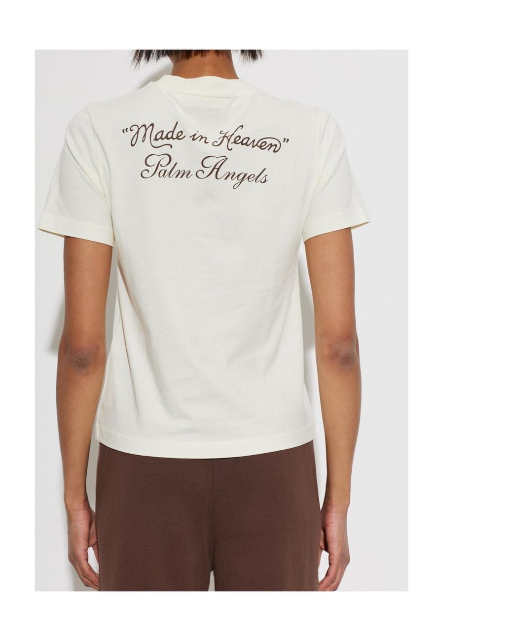 Palm Angels White Short-Sleeved T-Shirt