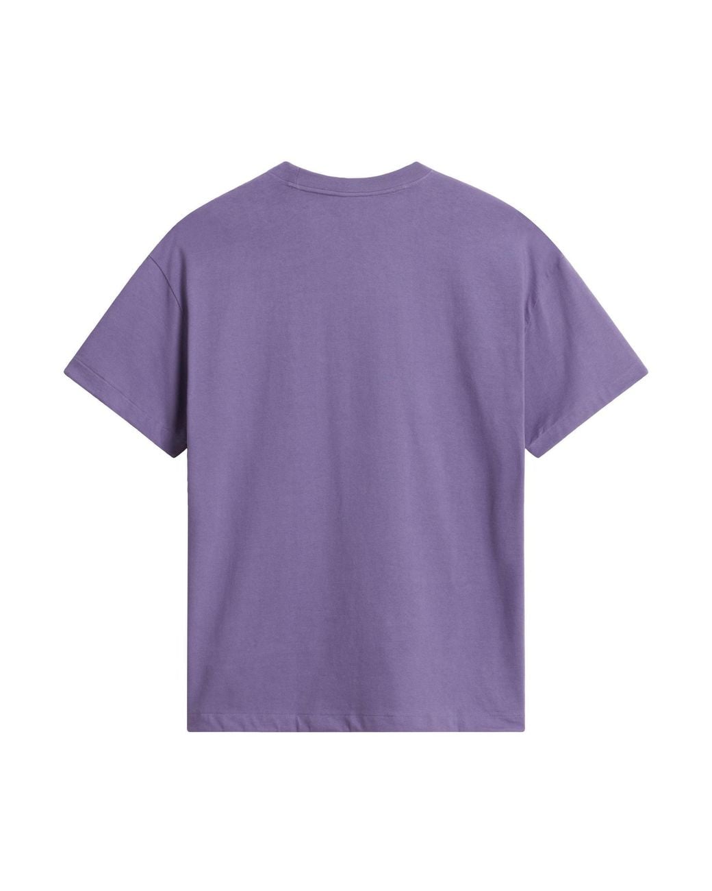 The North Face Purple Light Square Patch Crew Neck Short Sleeve Tee for men