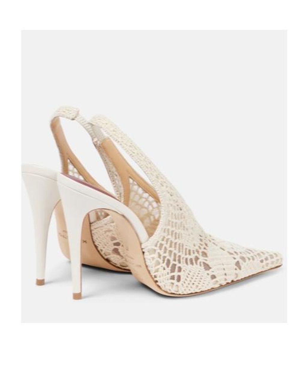 Magda Butrym Natural 105 Crochet Slingback Pumps