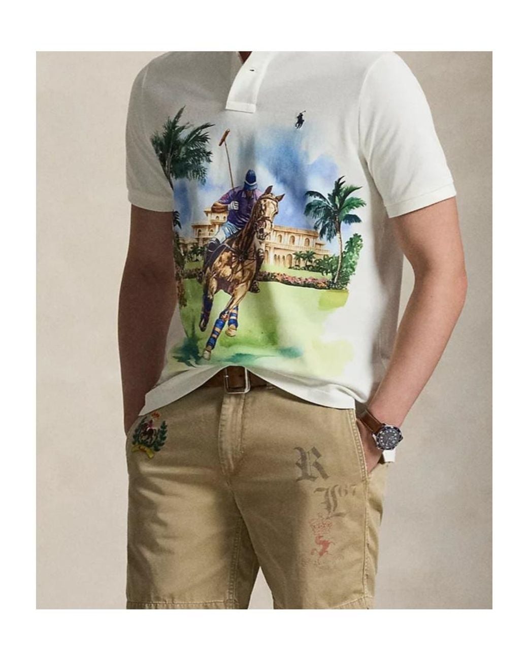 Polo Ralph Lauren White Short-Sleeved Polo Shirt for men