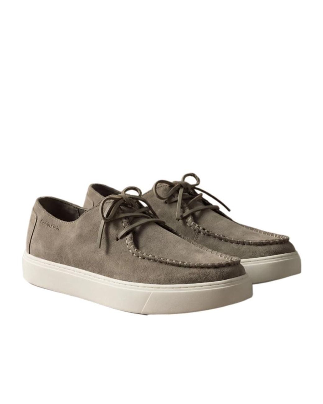 Calvin Klein Brown Moc-Toe Low-Top Sneakers for men
