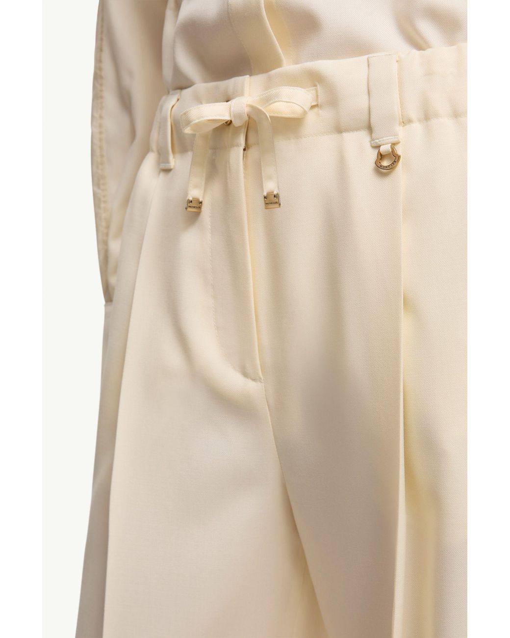 Moncler Natural Gabardine Tailored Trousers