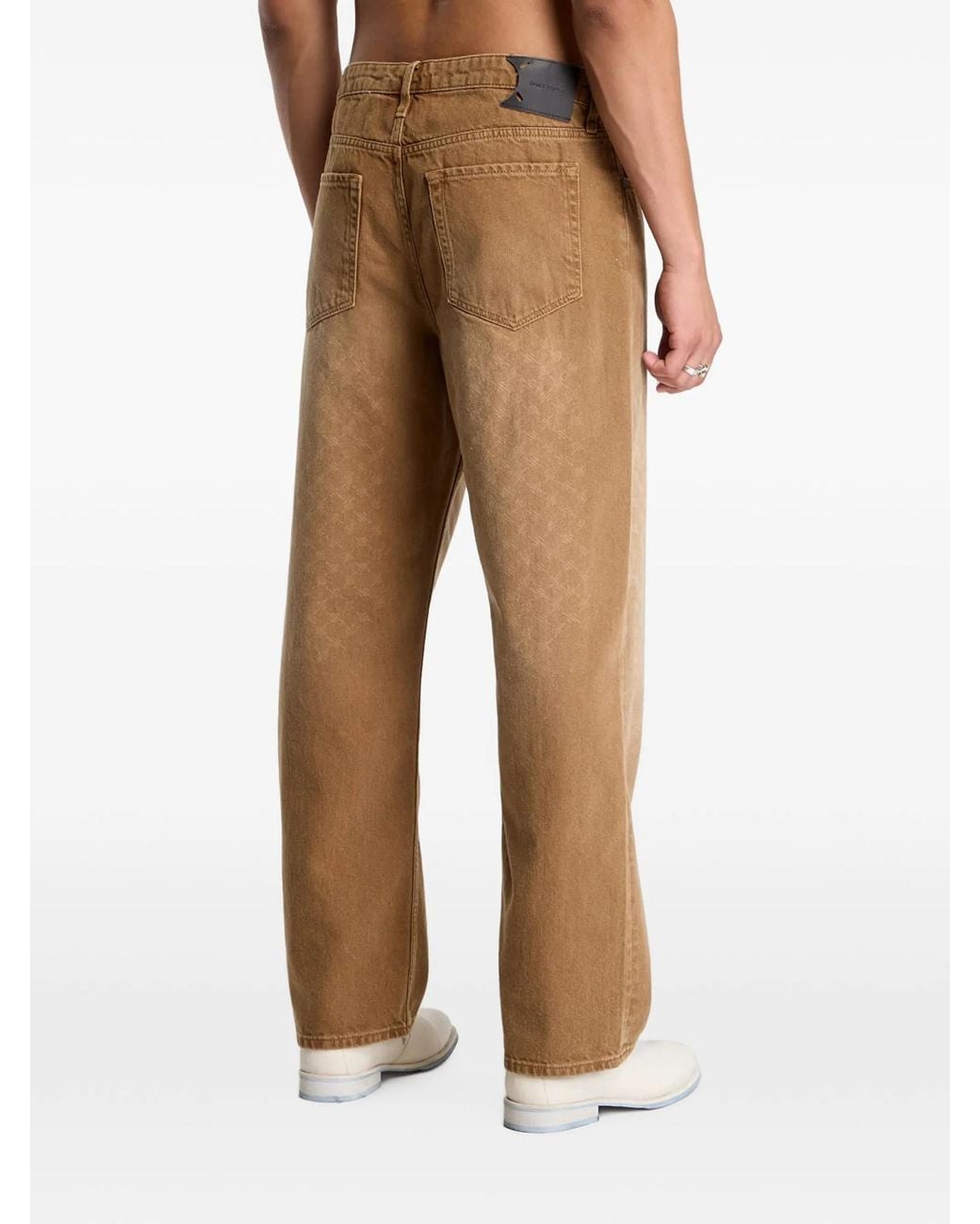 Daily Paper Natural Amba Straight-Leg Jeans With Faded Lettering for men