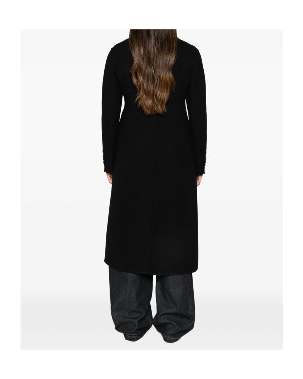 Fendi Black Wool Double Fabric Coat