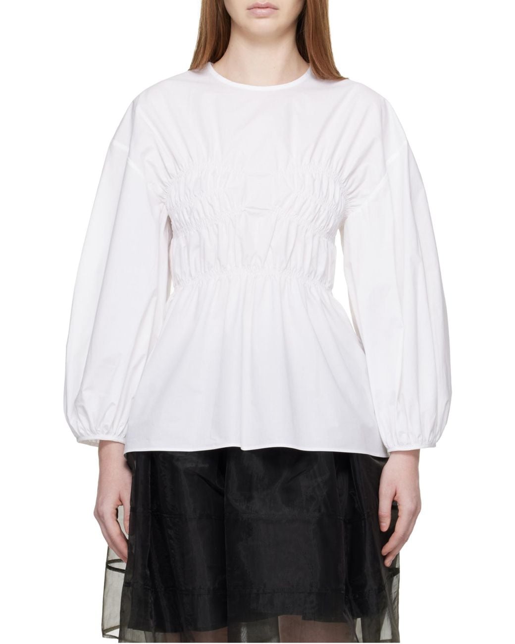 CECILIE BAHNSEN White Long-Sleeved Top