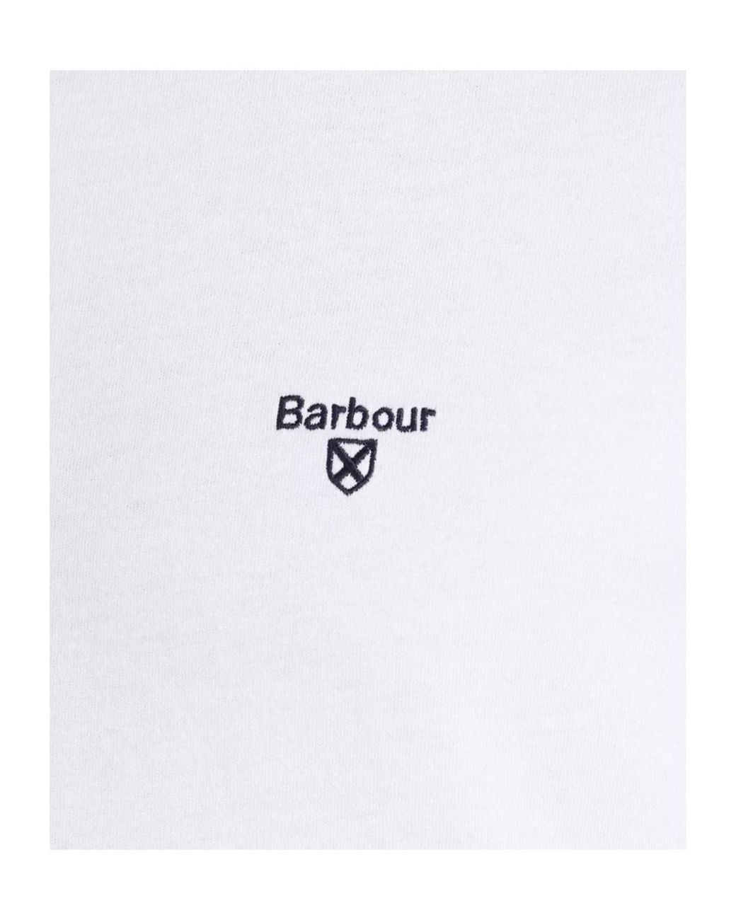 Barbour White Short-Sleeved T-Shirt for men