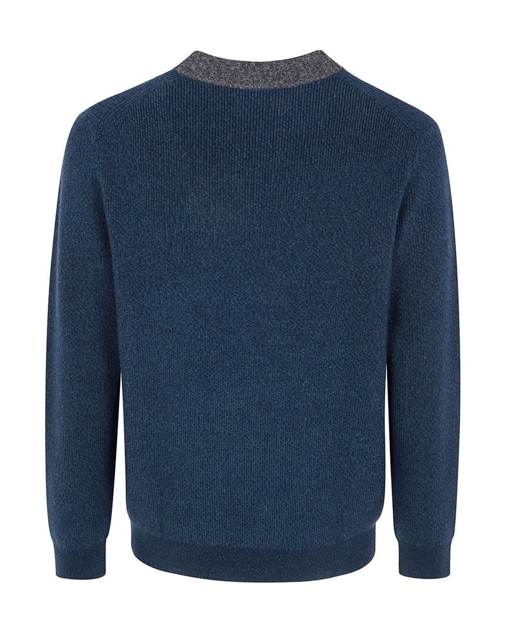Paul Smith Blue Ribbed-Knit Sweater for men