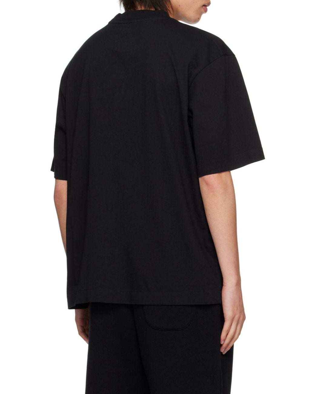 Off-White c/o Virgil Abloh Black Logo Printed Crewneck T-Shirt for men