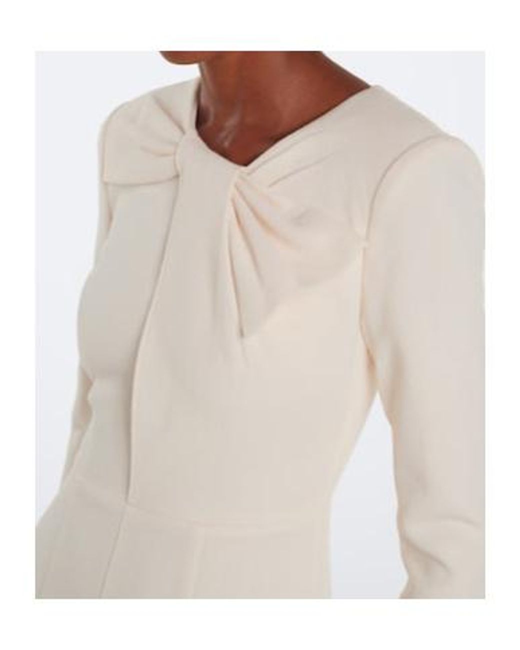 Roland Mouret White Bow-Embellished Dress
