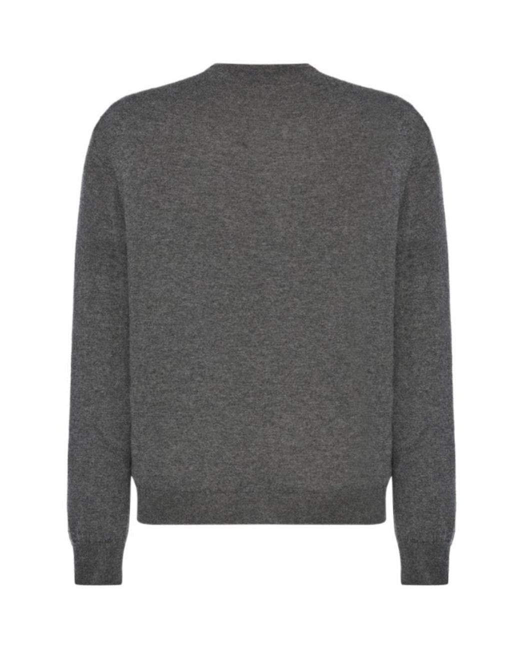 The Row Gray Mapple V-Neck Cashmere Sweater for men