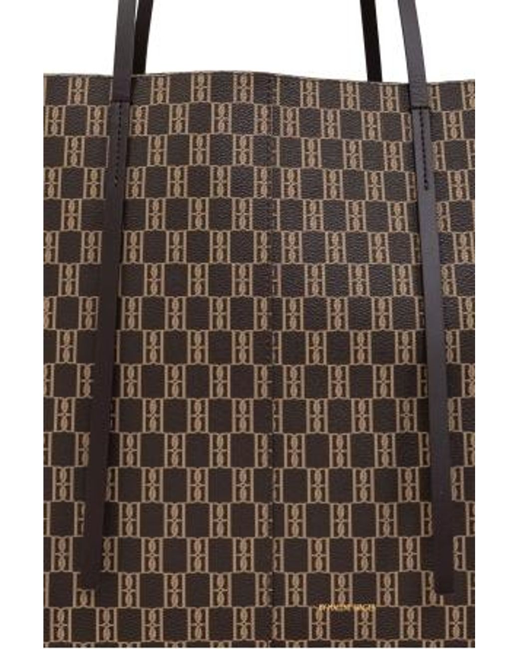 By Malene Birger Brown Signature Pattern Tote Bag