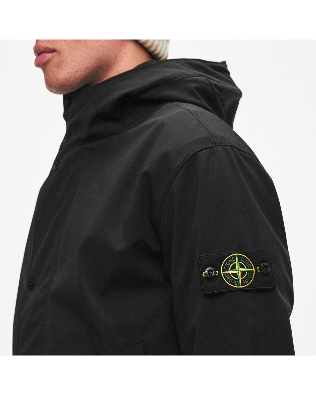 Stone Island Black Sleek Stylish Jacket for men