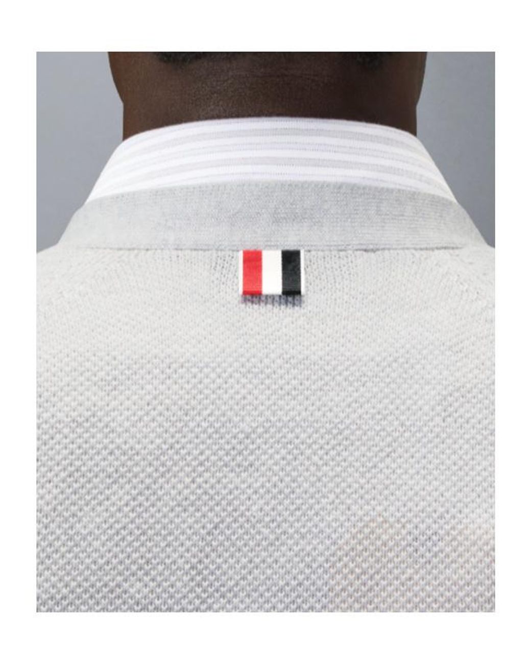 Thom Browne Gray 4-Bar Relaxed-Fit Cardigan for men