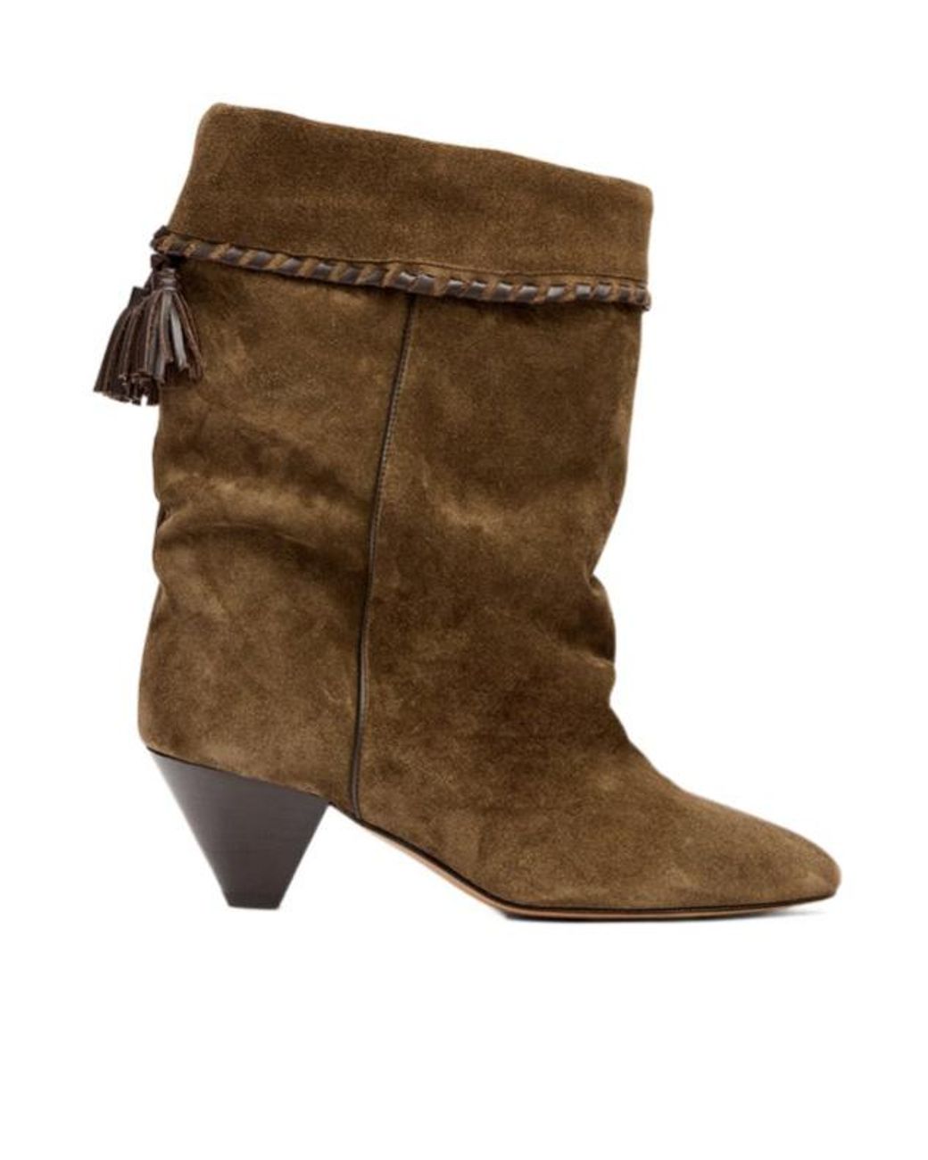 Isabel Marant Brown Cuff Detail Ankle Boots