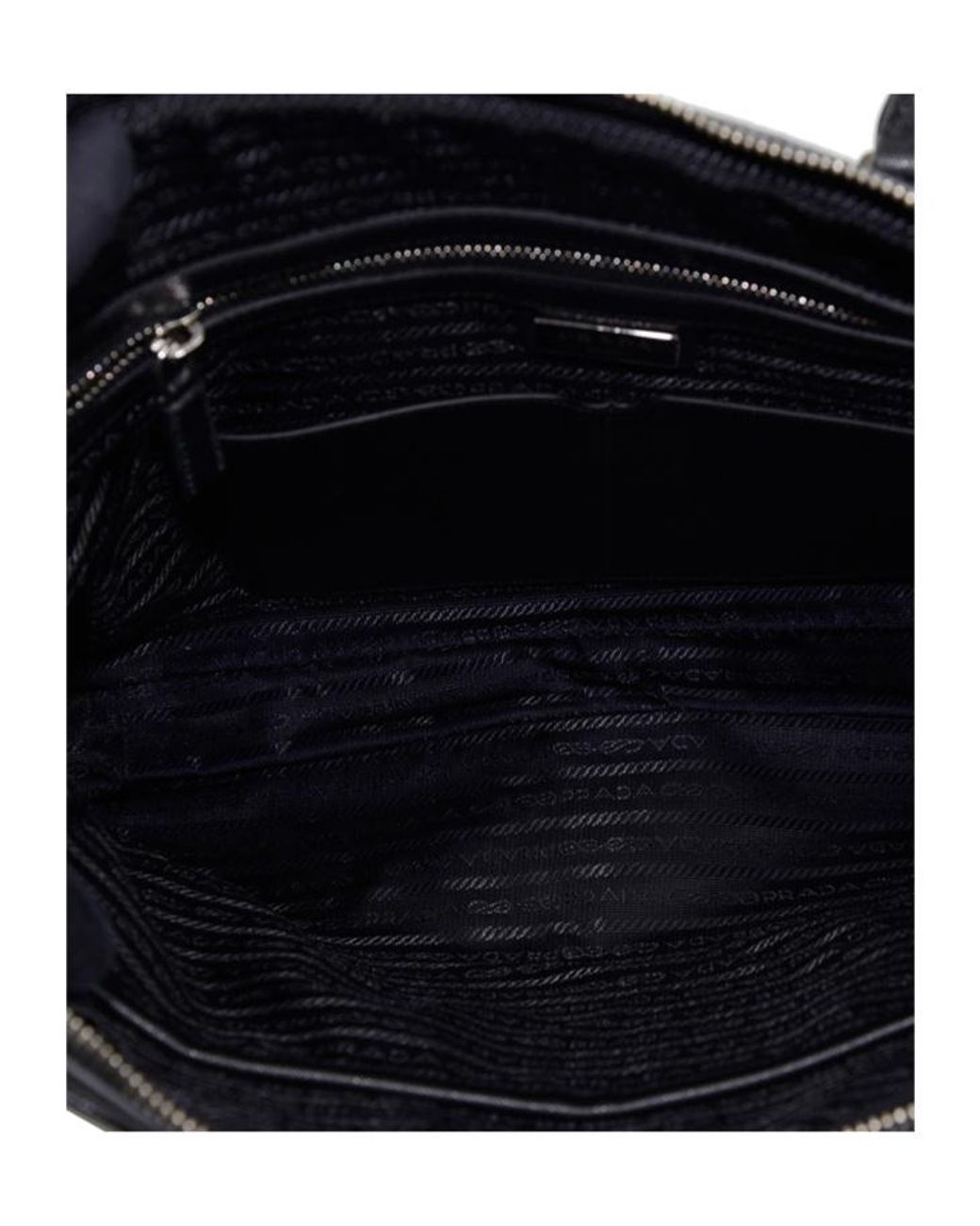 Prada Black Zippered Shoulder Bag for men