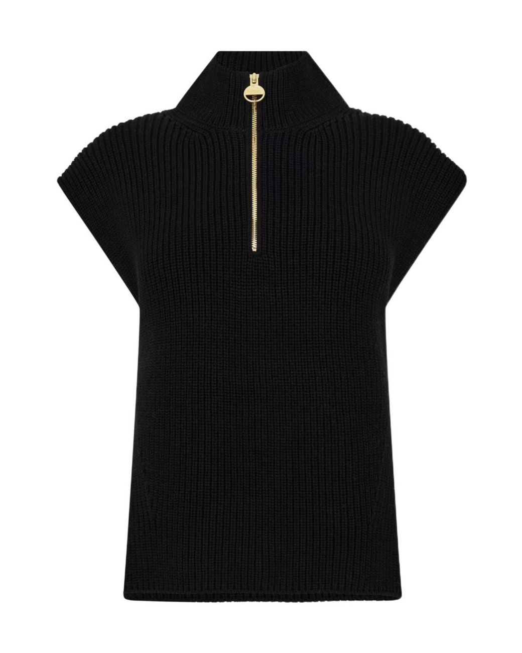 Barbour Black Half-Zip Sweater