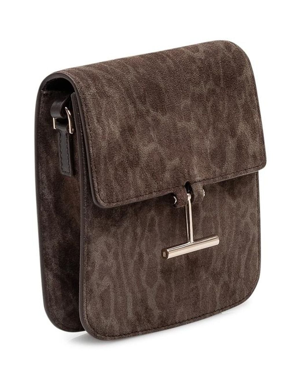 Tom Ford Brown Signature T-Shaped Clutch Bag