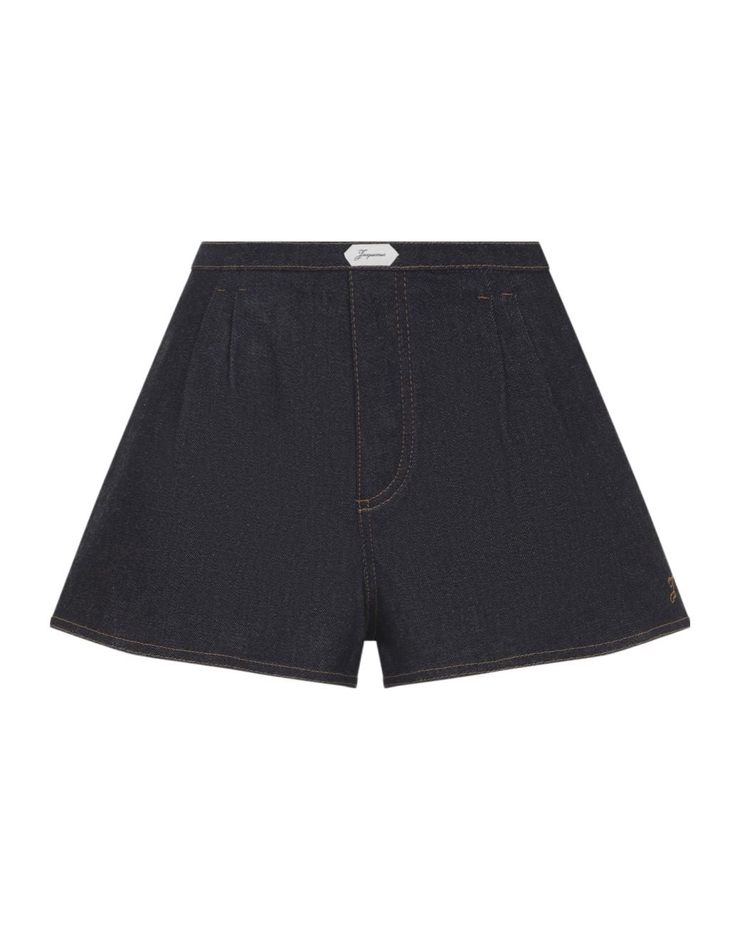 Jacquemus Blue Pleated Denim Shorts