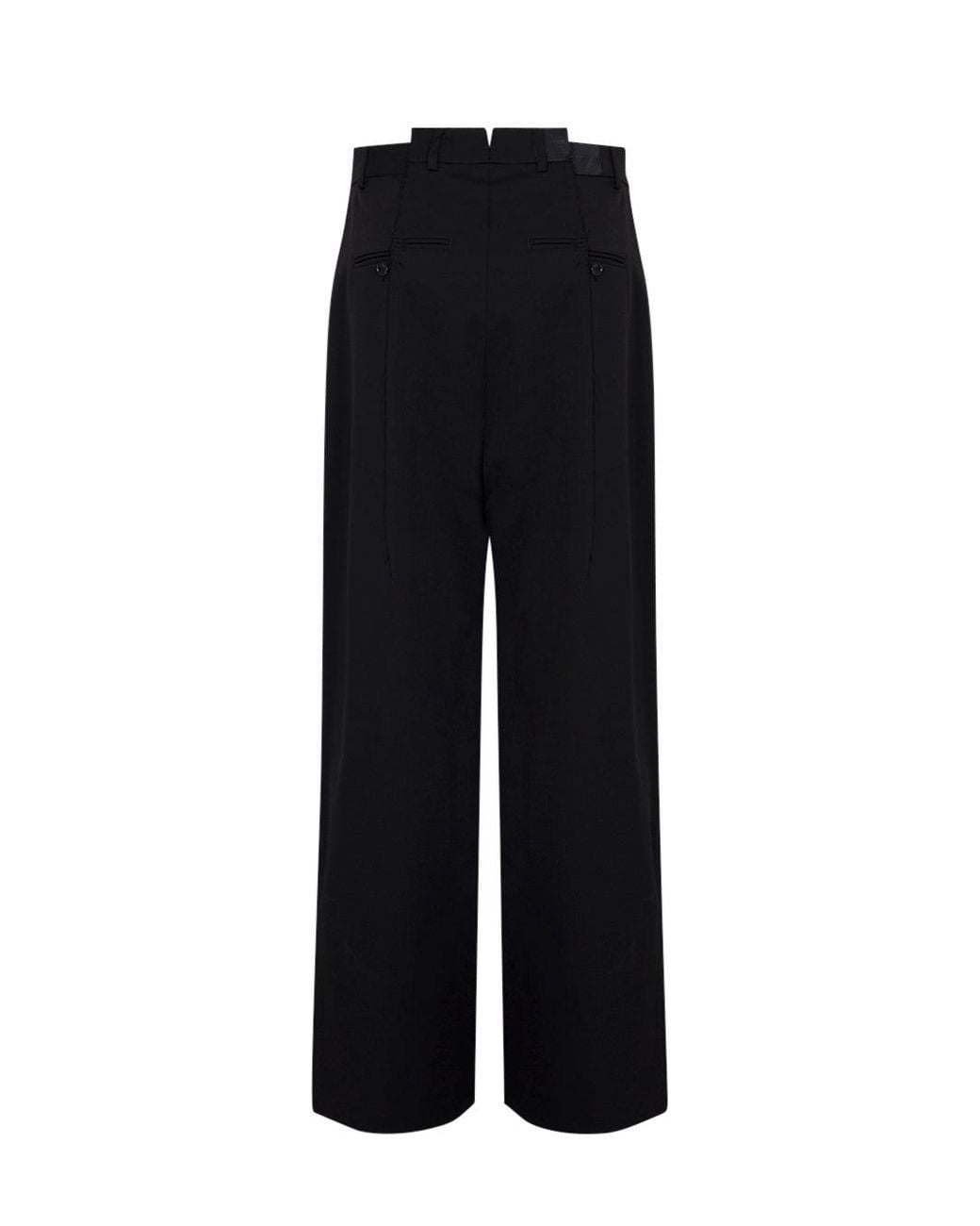 Vetements Black Casual Pants With Belt Loops for men