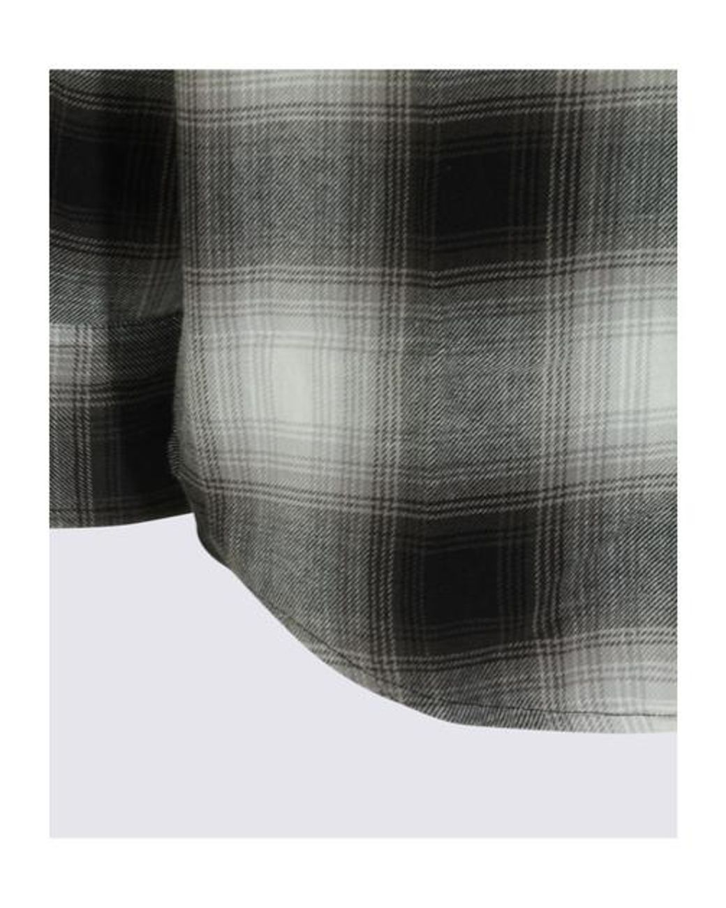 Carhartt Gray Check-Pattern Logo-Patch Shirt for men