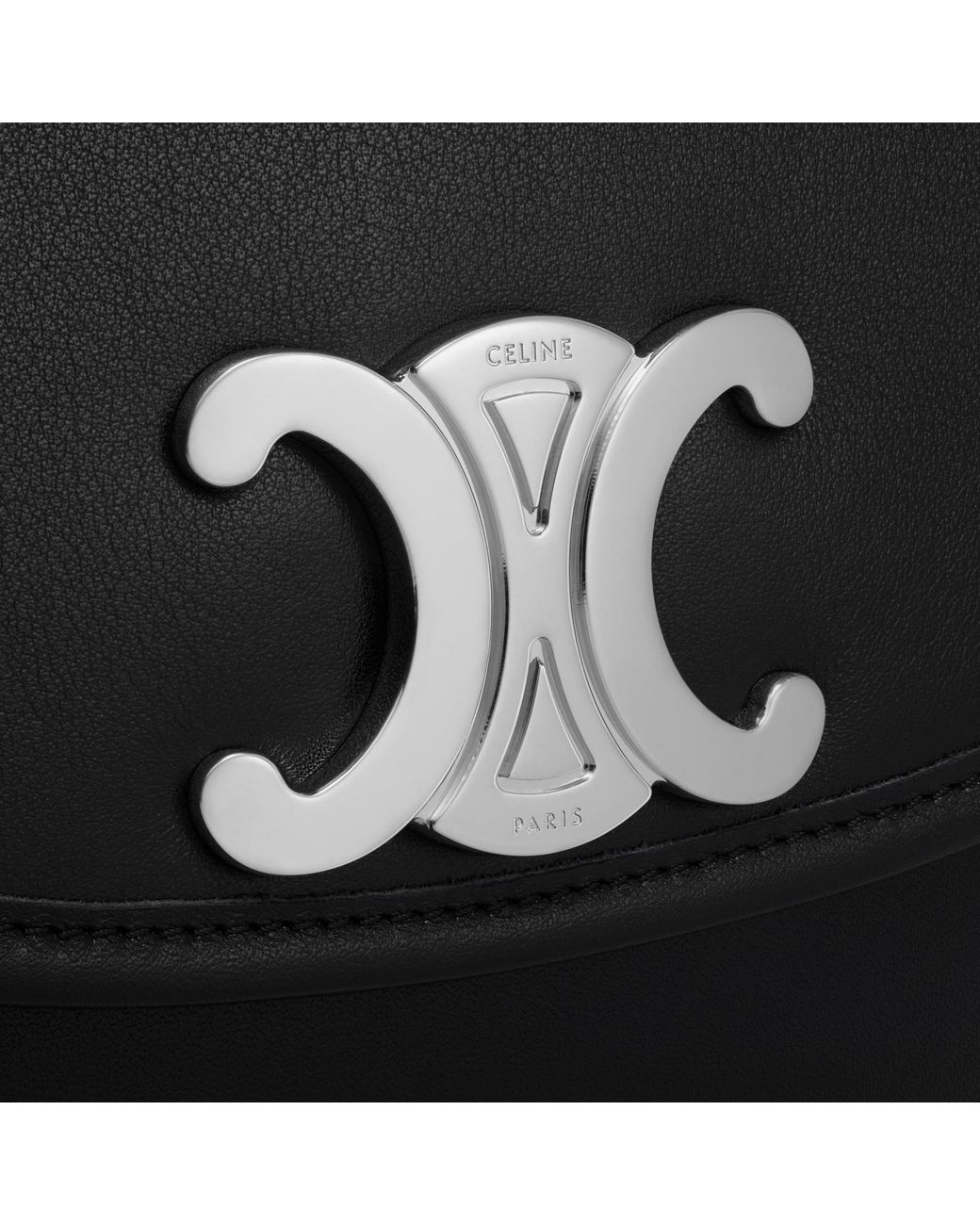 Céline Black Medium Besace Triomphe for men