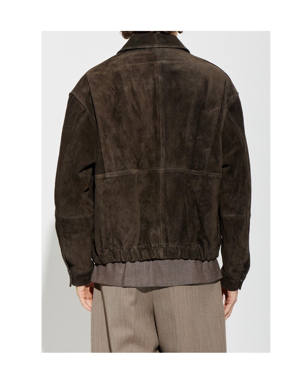 Arma Brown Maddox Suede Zip Jacket for men