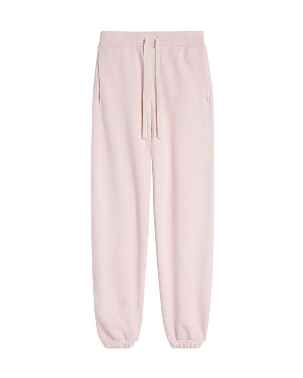 Jil Sander Pink Cotton Terry Track Pants