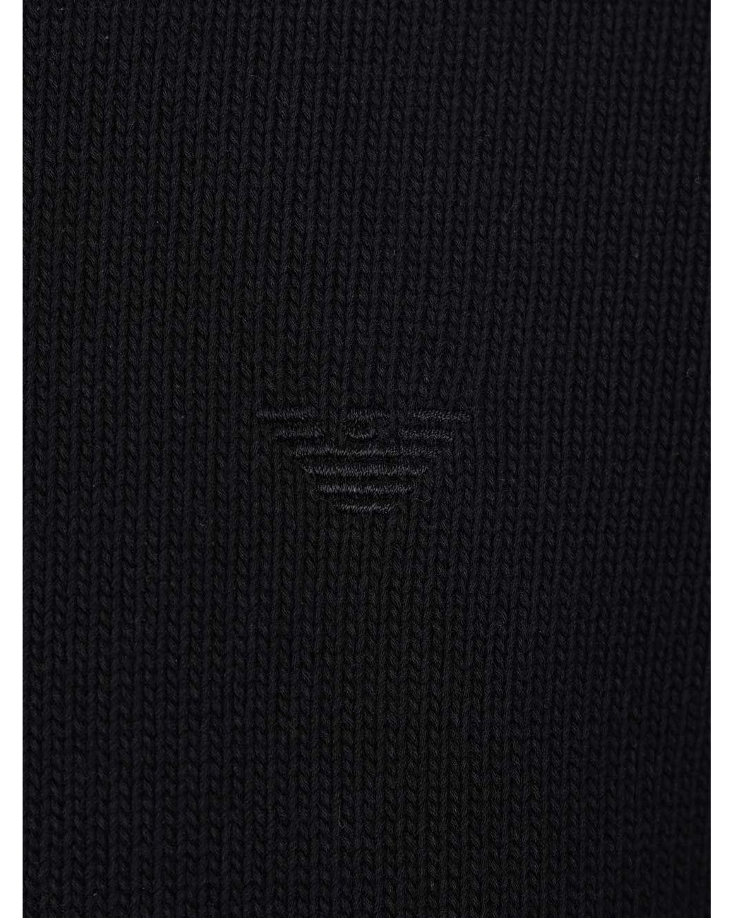 Emporio Armani Blue Logo Crewneck Knitted Jumper for men