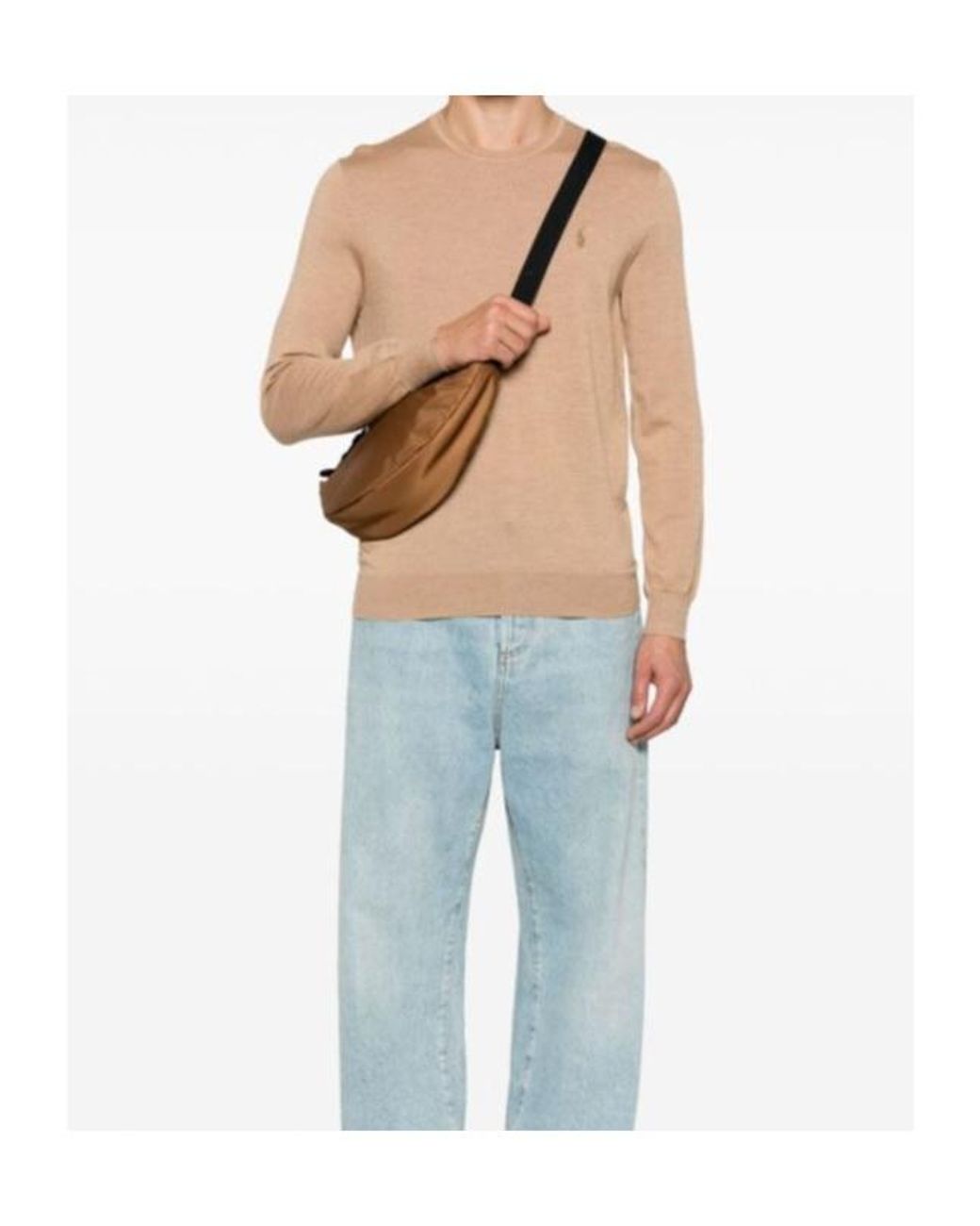 Polo Ralph Lauren Natural Logo Embroidered Crewneck Jumper for men