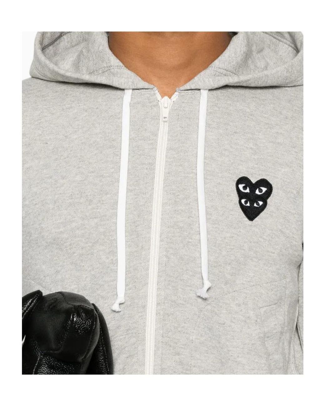 COMME DES GARÇONS PLAY Gray Hoodie for men