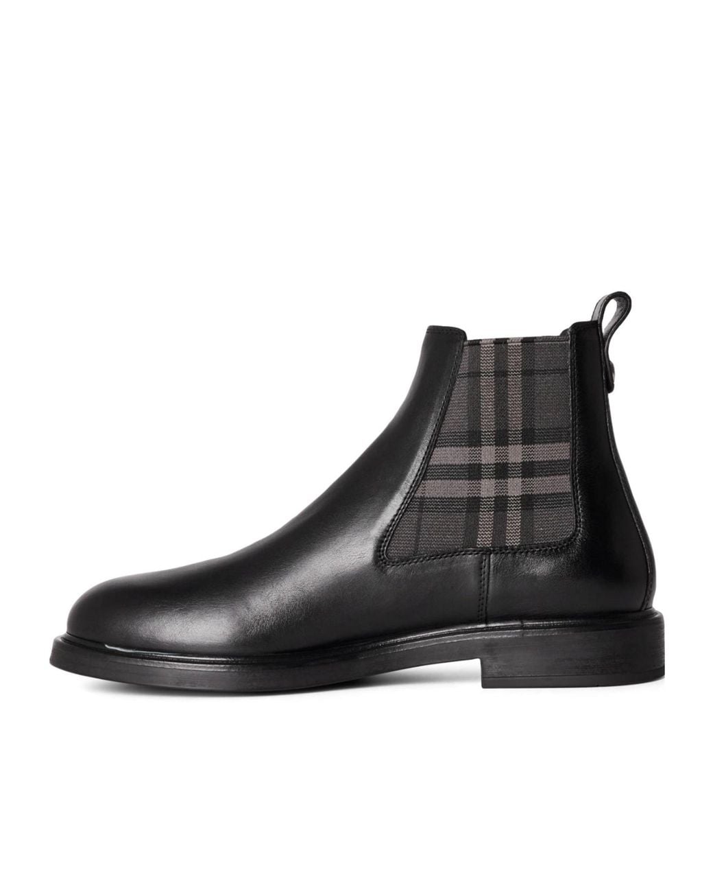 Burberry Black Solid Color Boots for men