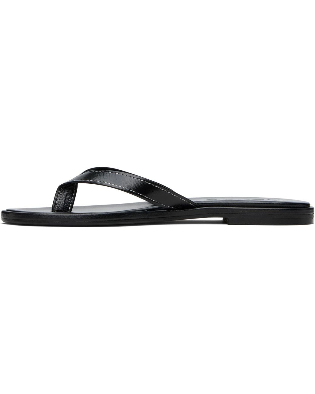 Aeyde White Melody Leather Flip-Flops