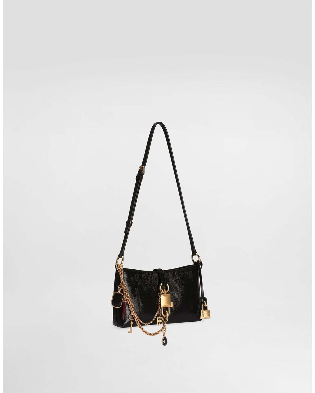 Dolce & Gabbana White Lock Shoulder Bag