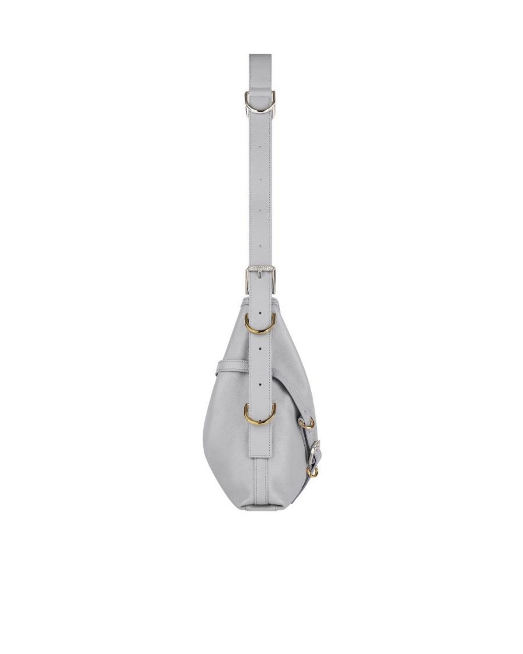 Givenchy Gray Voyou Logo Detailed Medium Shoulder Bag